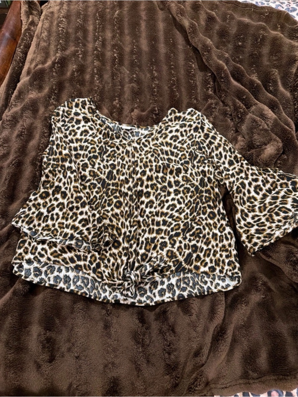 Ariat Leopard Print Top with Front Knot